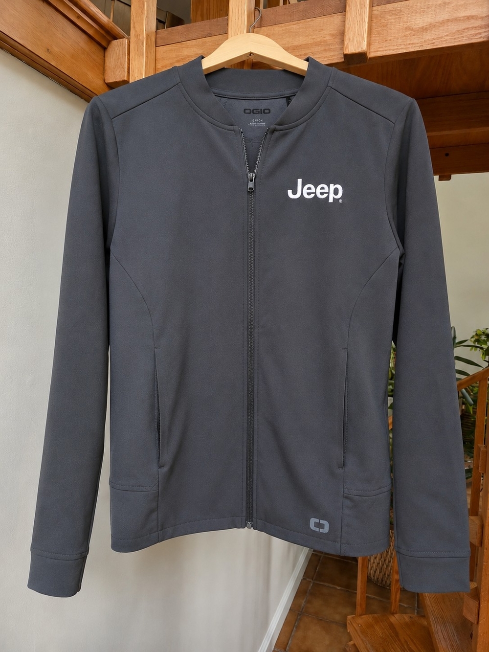 OGIO Women's Grey Jeep Logo Lightweight Zip Jacket